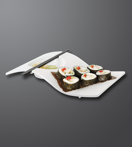 White Tapas Plate 13"L x 8.25"W